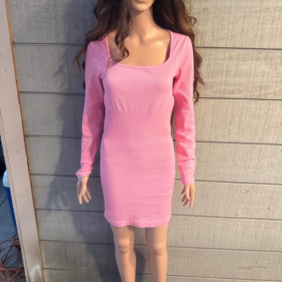 Women’s OQQ shaped ribbed mini square neck dress size XL - Picture 2 of 4